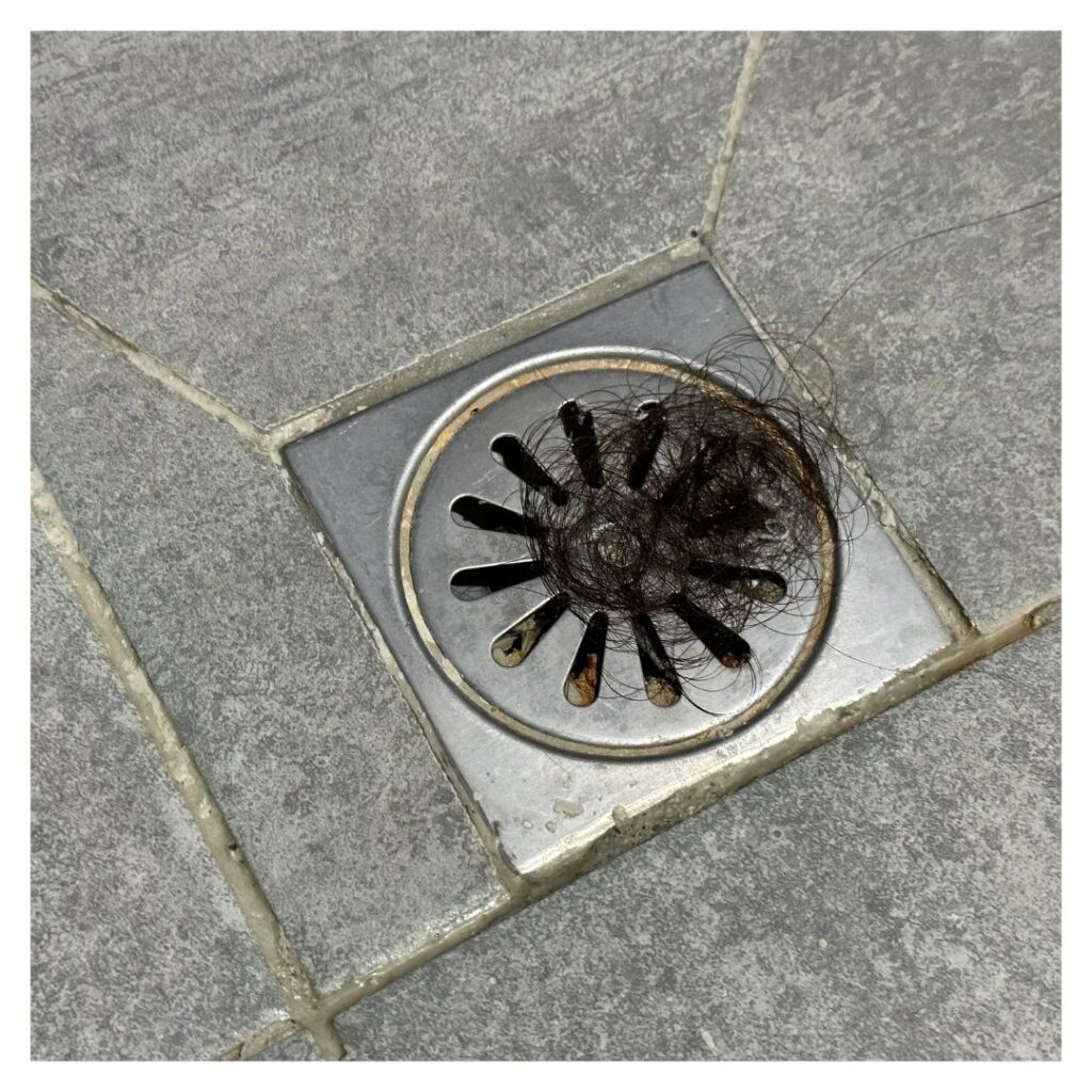 clogged shower drain