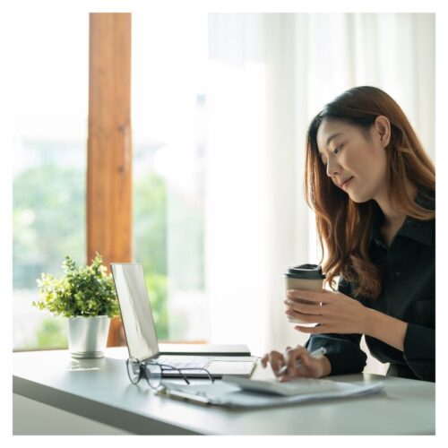 person working at a desk