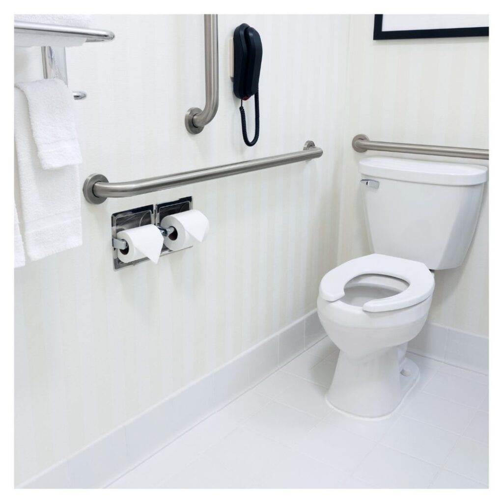bathroom with ADA bars