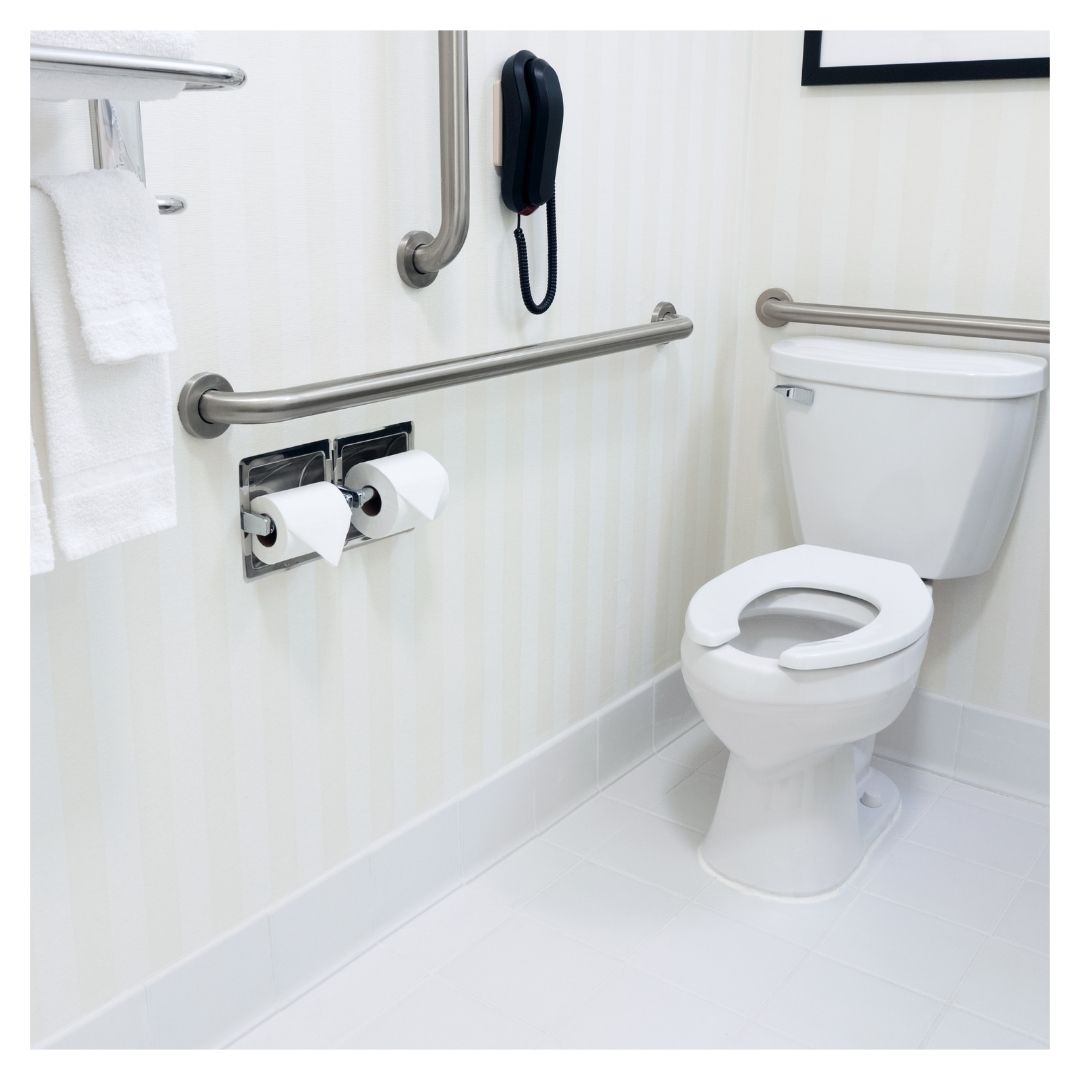 bathroom with ADA bars