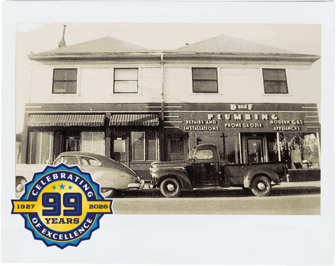 The original d&f plumbing storefront