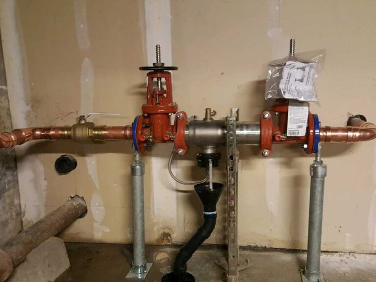 Backflow prevention assembly in copper