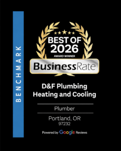 BusinessRate Best of 2026 Award Winner – D&F Plumbing, Heating and Cooling, Plumber, Portland, Oregon